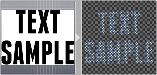 vectorization of text with effects applied